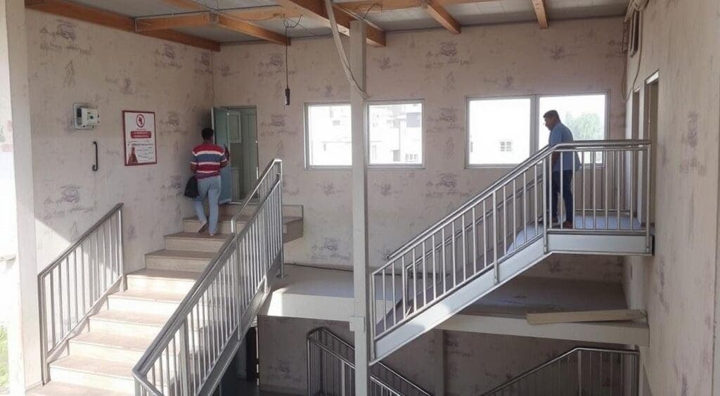 G+1 labour colony structure with MS staircases in Noida Extension G+1 labour colony structure with MS staircases in Noida Extension