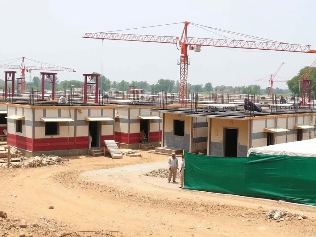 Government infrastructure project using prefab labour colonies in Faridabad Government infrastructure project using prefab labour colonies in Faridabad