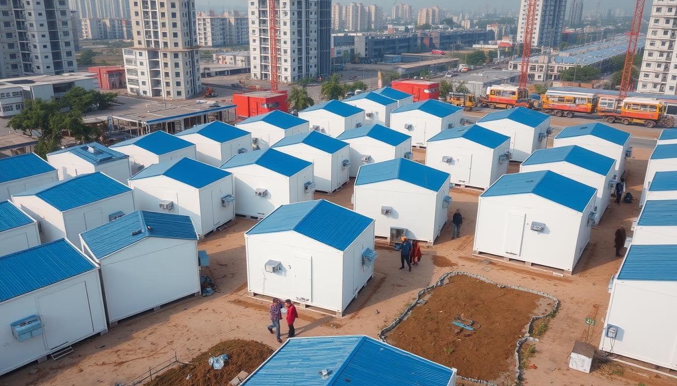 Labour Colonies in Ghaziabad alongside residential construction