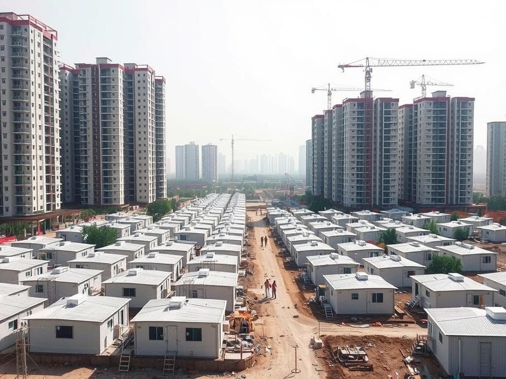 Large-scale labour colony for residential projects in Sector 137 Large-scale labour colony for residential projects in Sector 137