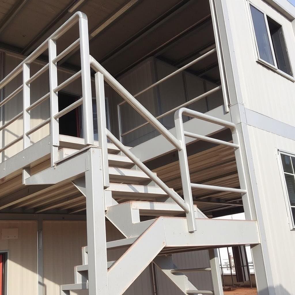 MS staircase and railing on G+1 setup in Surajkund labour colony MS staircase and railing on G+1 setup in Surajkund labour colony