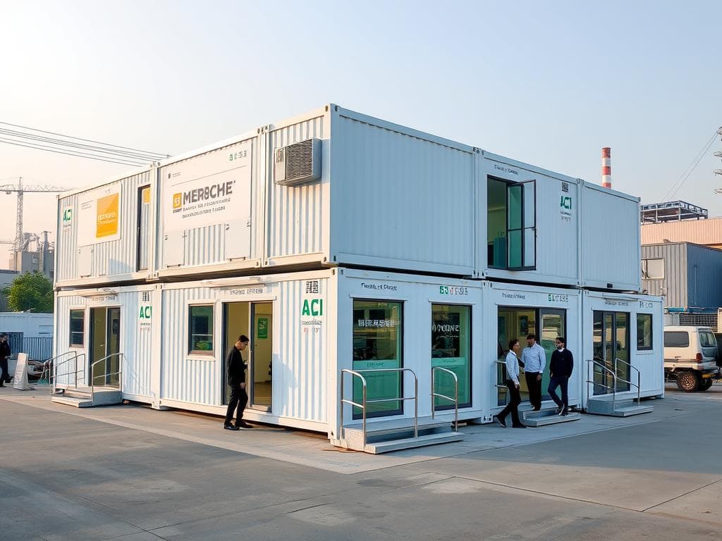 Multi-unit container office administrative block in Faridabad industrial area Multi-unit container office administrative block in Faridabad industrial area