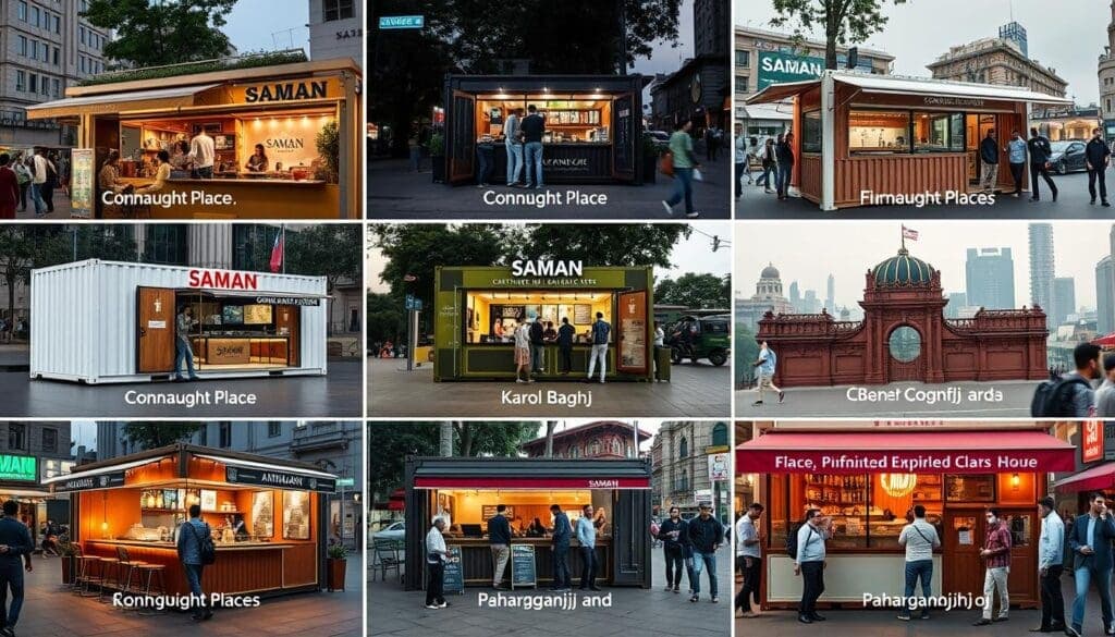 Multiple SAMAN container cafes successfully operating across Central Delhi Multiple SAMAN container cafes successfully operating across Central Delhi