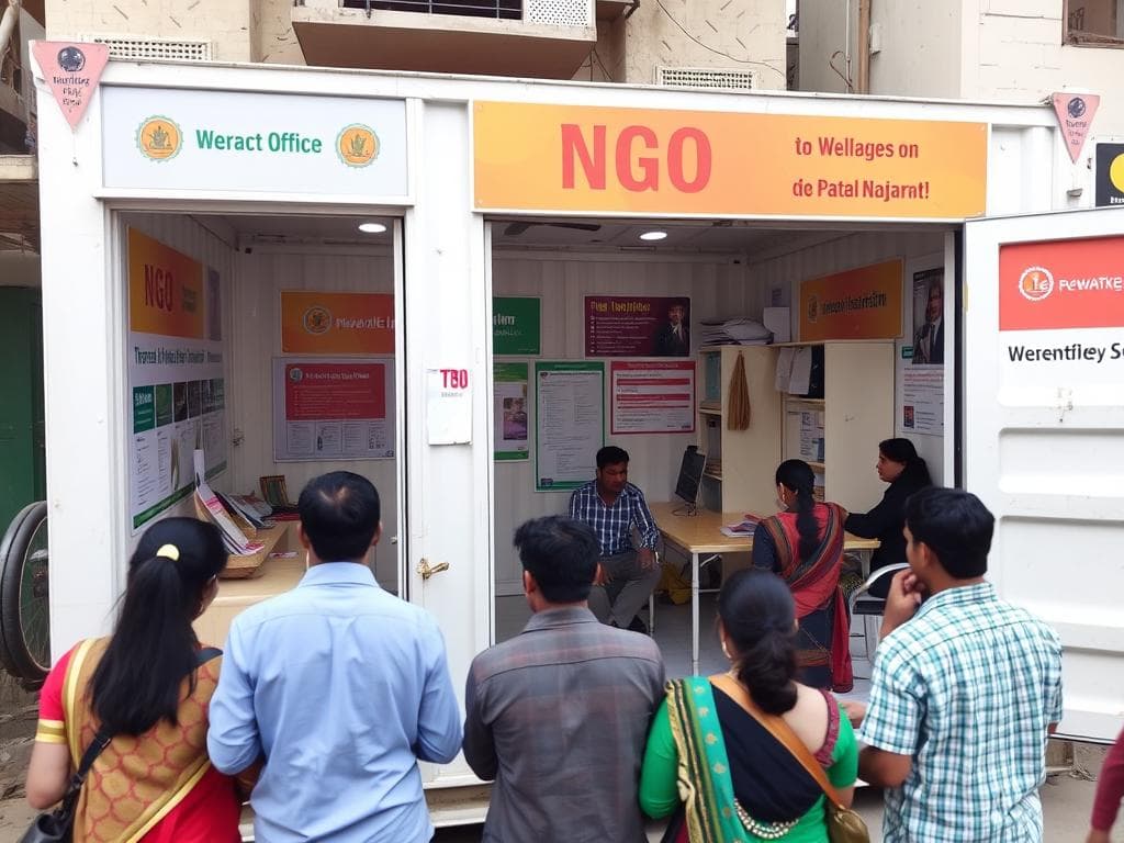 NGO outreach container office in Patel Nagar NGO outreach container office in Patel Nagar