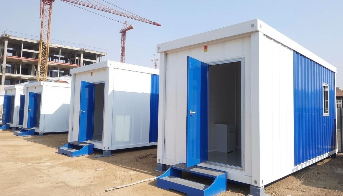 Portable Cabins in North Delhi at a construction site in Rohini