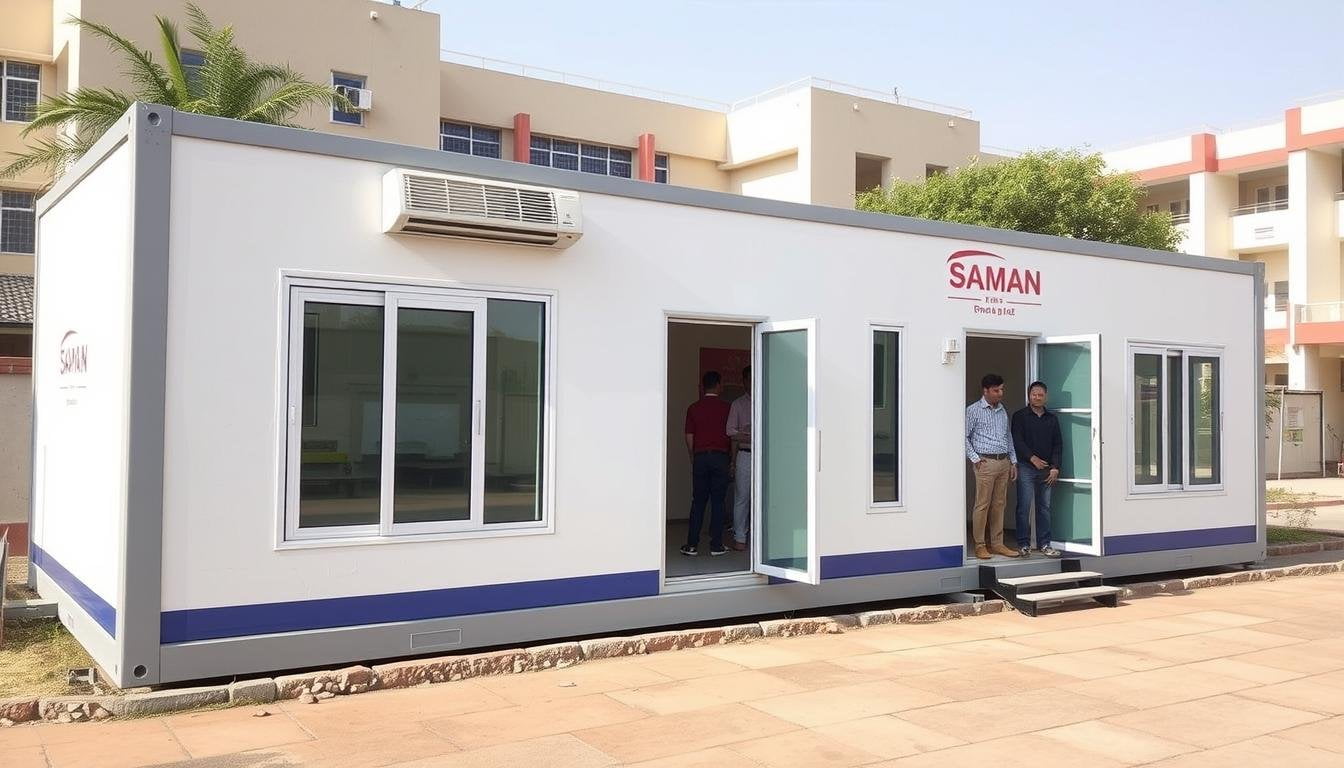 Portable Office Cabins in Ghaziabad installed at a school in Raj Nagar Extension