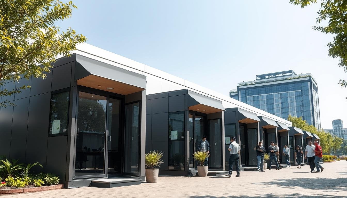 Portable Office Cabins in Noida with IT infrastructure setup