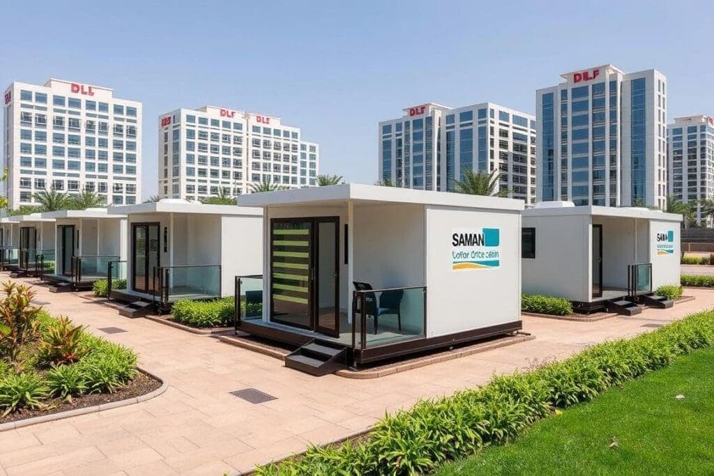Portable office cabins installed in DLF Phase 2 business park Portable office cabins installed in DLF Phase 2 business park