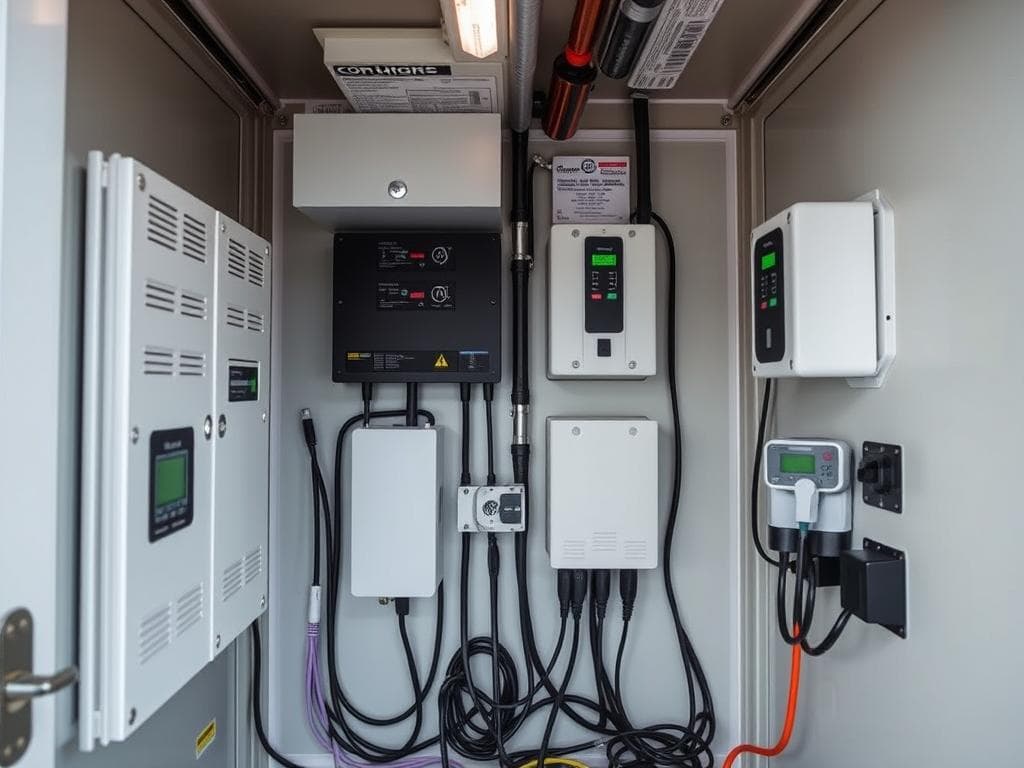 Power management system in portable office cabin Power management system in portable office cabin