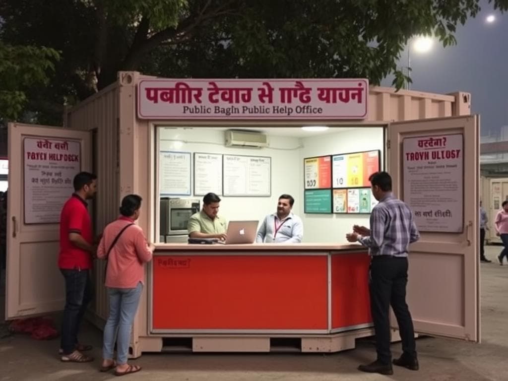 Public help desk container cabin in Karol Bagh Public help desk container cabin in Karol Bagh
