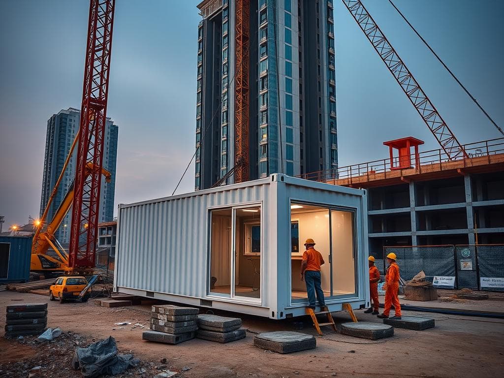 Quick deployment of container office in DLF Phase Quick deployment of container office in DLF Phase