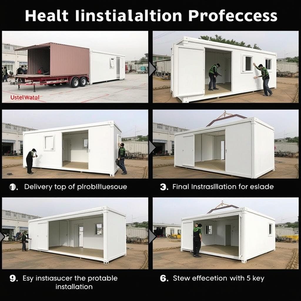 Rapid installation of portable cabin at Greater Noida factory Rapid installation of portable cabin at Greater Noida factory