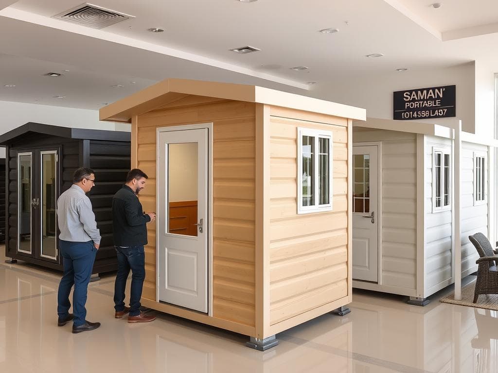 SAMAN Portable Office Cabin showroom in Noida SAMAN Portable Office Cabin showroom in Noida