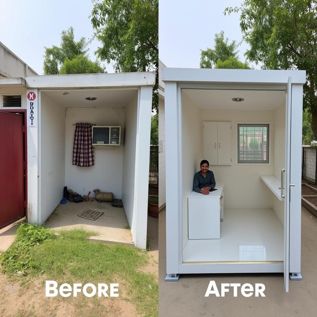 School administration cabin case study in Laxmi Nagar School administration cabin case study in Laxmi Nagar