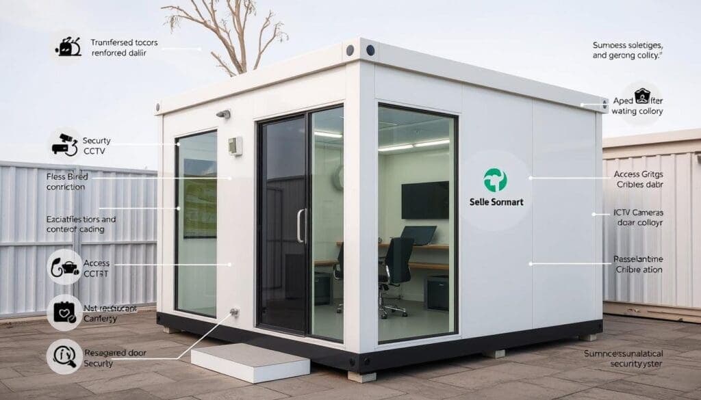 Secure and stylish portable office cabin in Central Delhi Secure and stylish portable office cabin in Central Delhi