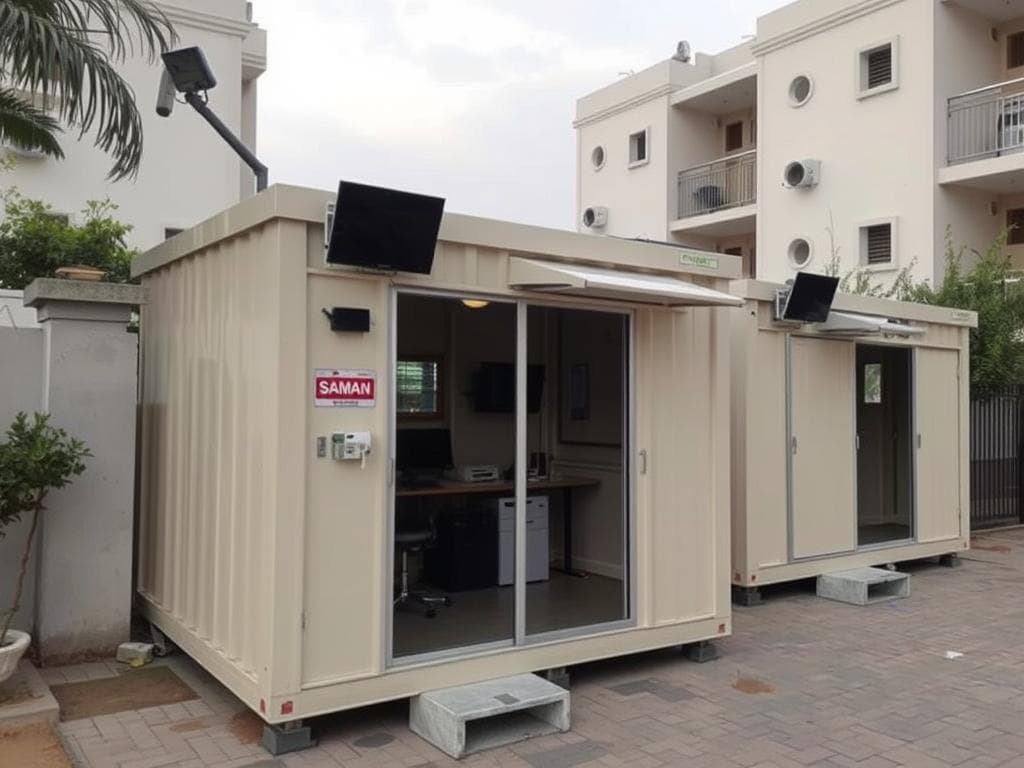 Security office cabins in Indirapuram residential complex Security office cabins in Indirapuram residential complex