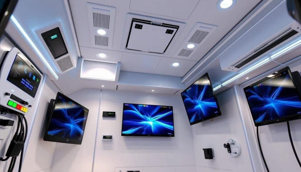 Smart technology integration in portable office cabin Smart technology integration in portable office cabin