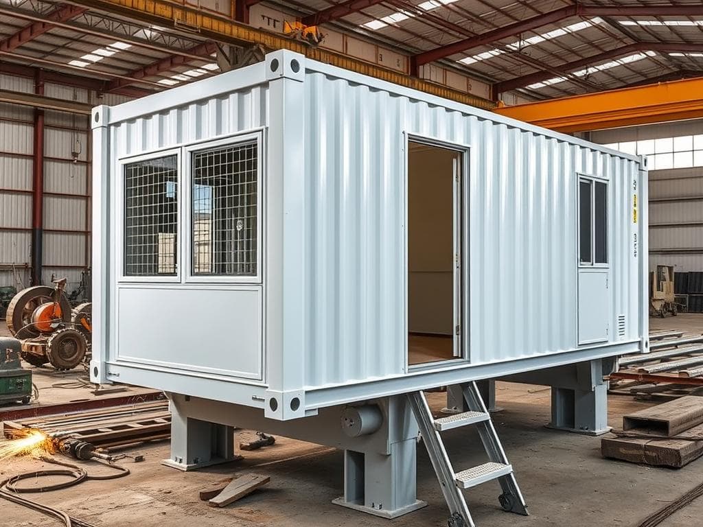 Specialized container office at steel fabrication yard in Ballabhgarh, Faridabad Specialized container office at steel fabrication yard in Ballabhgarh, Faridabad