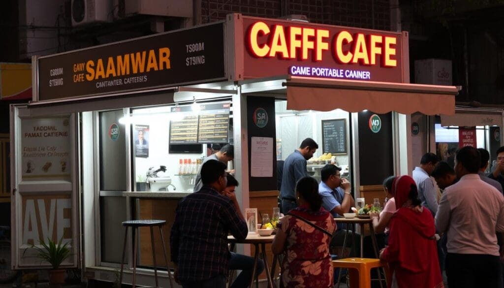 Successful container cafe business in East Delhi Successful container cafe business in East Delhi