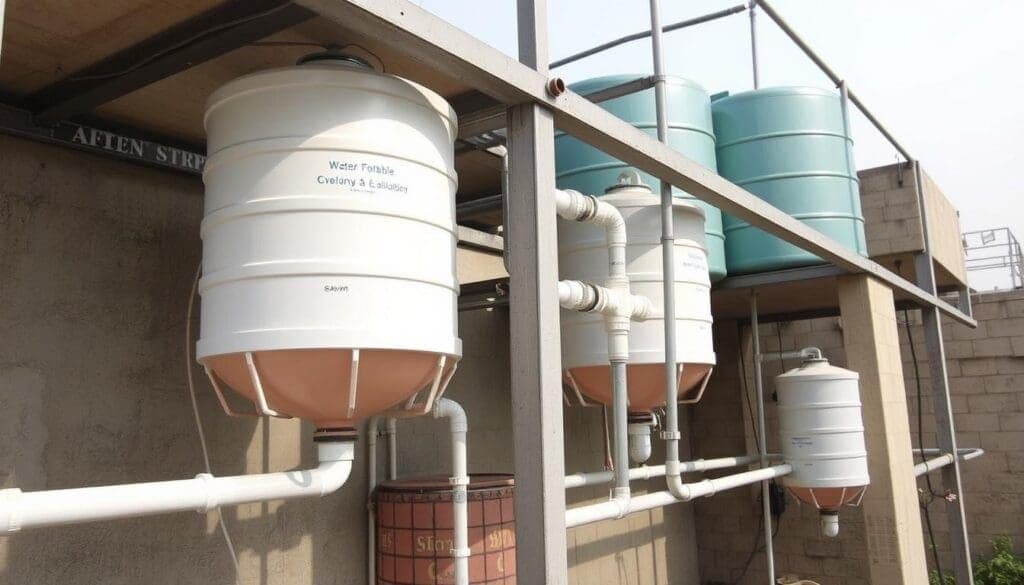 Water storage and distribution system for a labour colony in Greater Noida Water storage and distribution system for a labour colony in Greater Noida