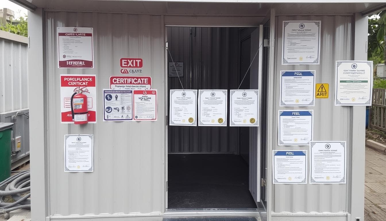 Portable cabin with Ghaziabad compliance certifications and safety features