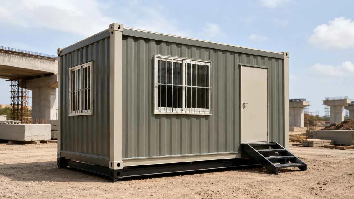 Container Site Office on the Agra Corridor Container site office on a road project along the Agra corridor