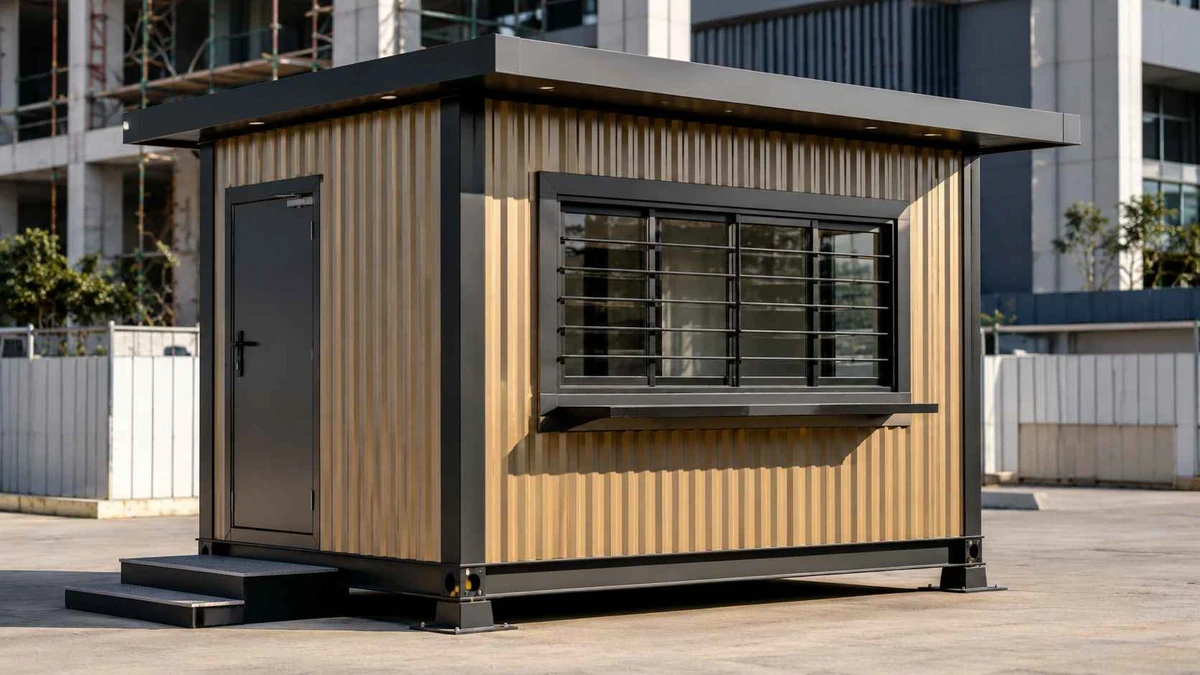 Container Gate Cabin in Bareilly Container gate and security cabin at a Bareilly industrial plot