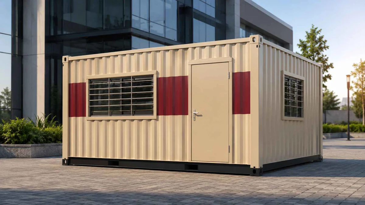 Container Office at Moradabad Brass Export Unit Container site office at a brass export unit in Moradabad