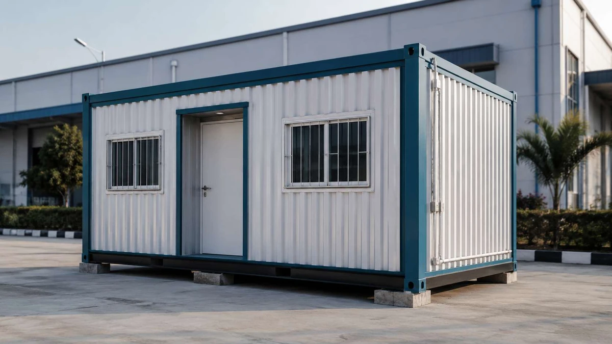 Container admin cabin for a handicraft export unit in Saharanpur