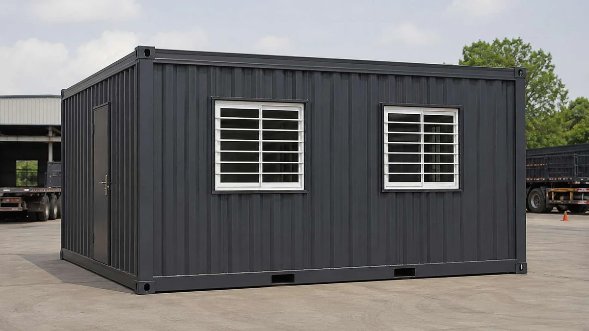 Container Office at Kundli Sonipat Container site office at the Kundli industrial estate, Sonipat