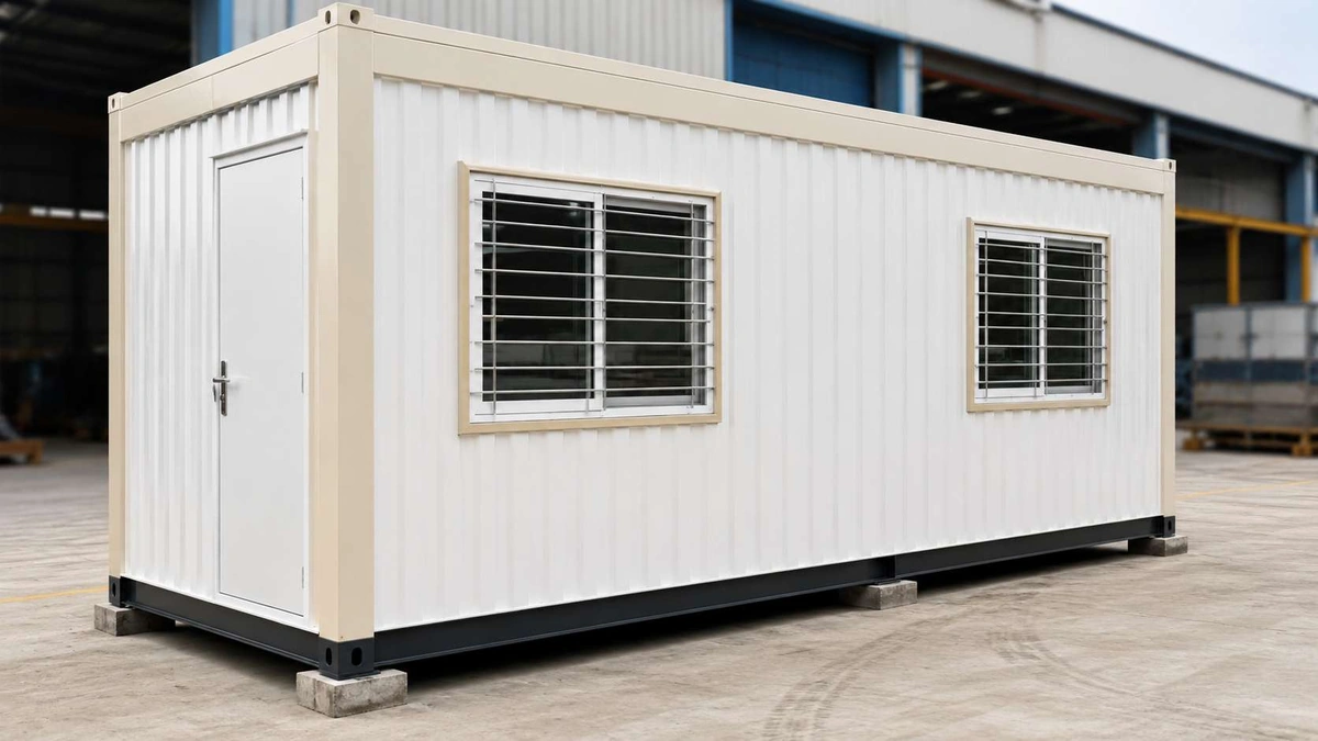 Porta cabin manufactured by SAMAN Portable for a Moradabad site