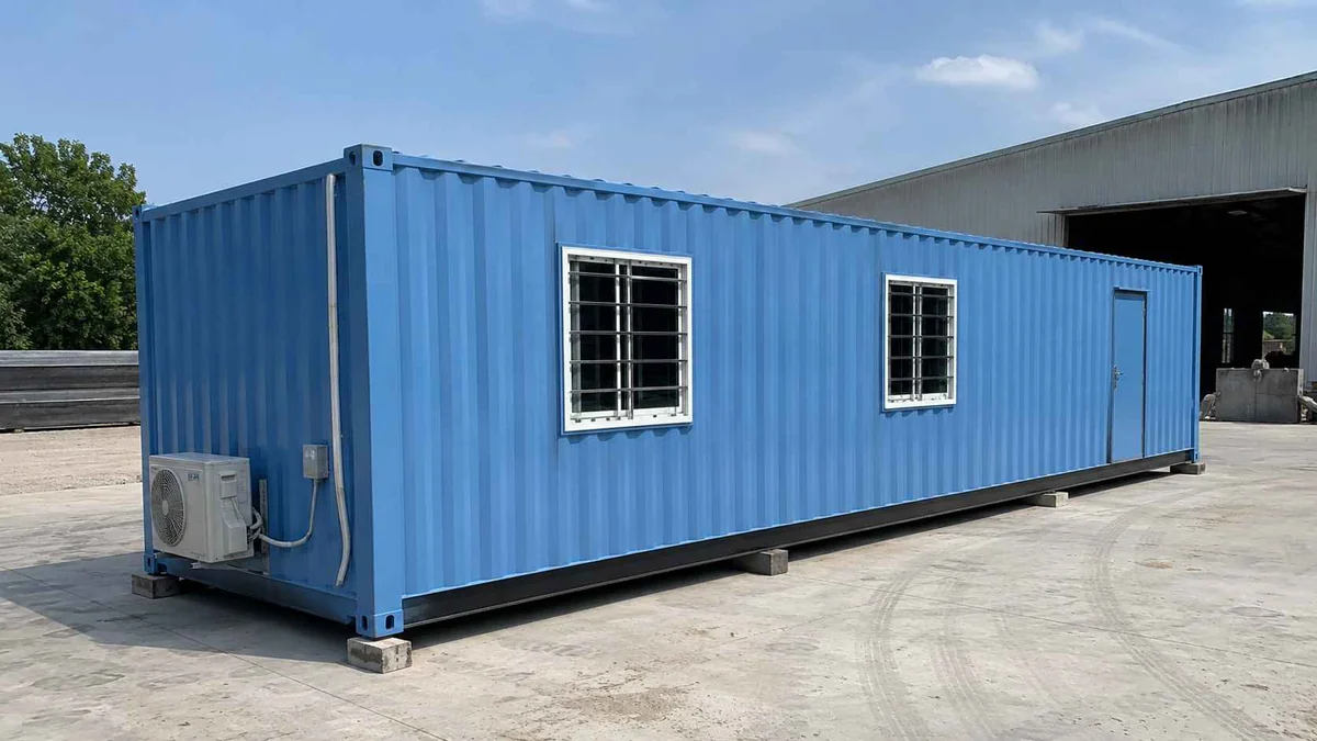 Container office unit with door and window for Sanand industrial belt Ahmedabad