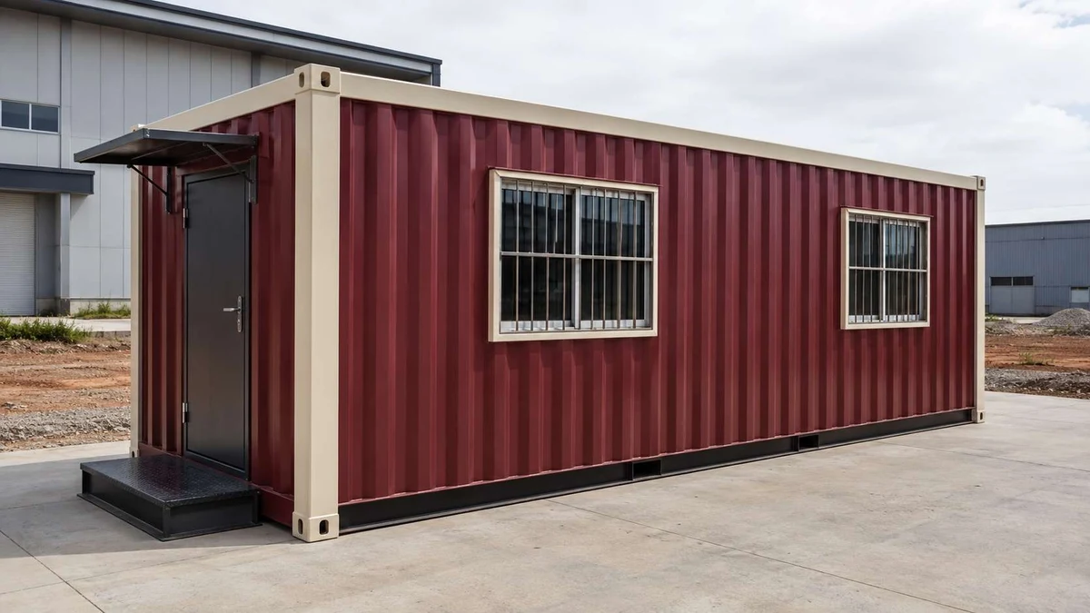 Container documentation cabin at the Dahej SEZ