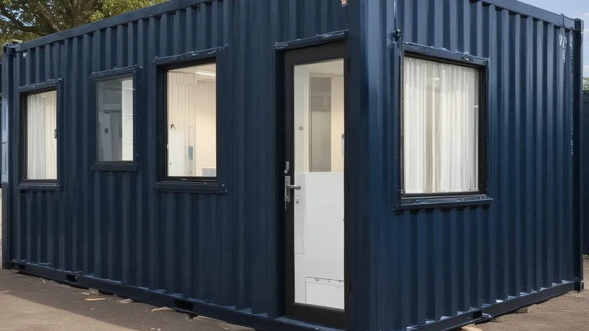 Container office unit with door and window for Gachibowli IT corridor Hyderabad