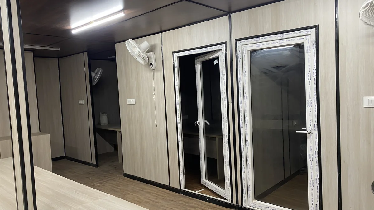 Container office unit with door and window for Dankuni warehouse logistics Kolkata