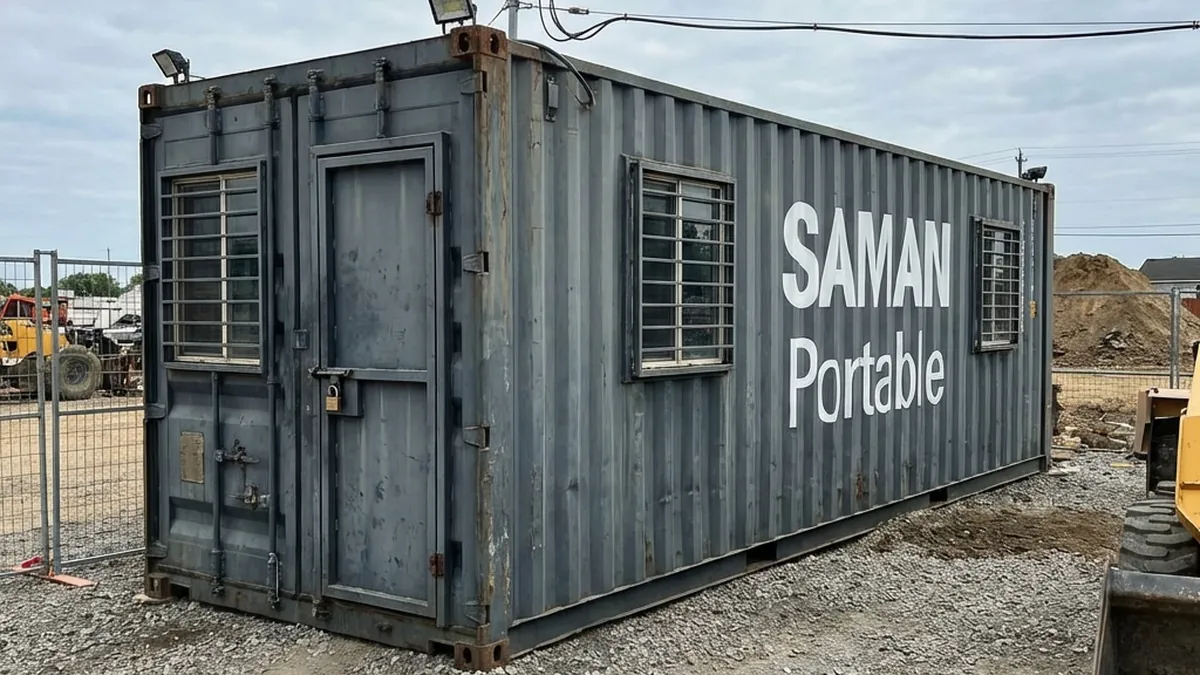 Container office unit with door and window for Kanpur Road logistics belt Lucknow