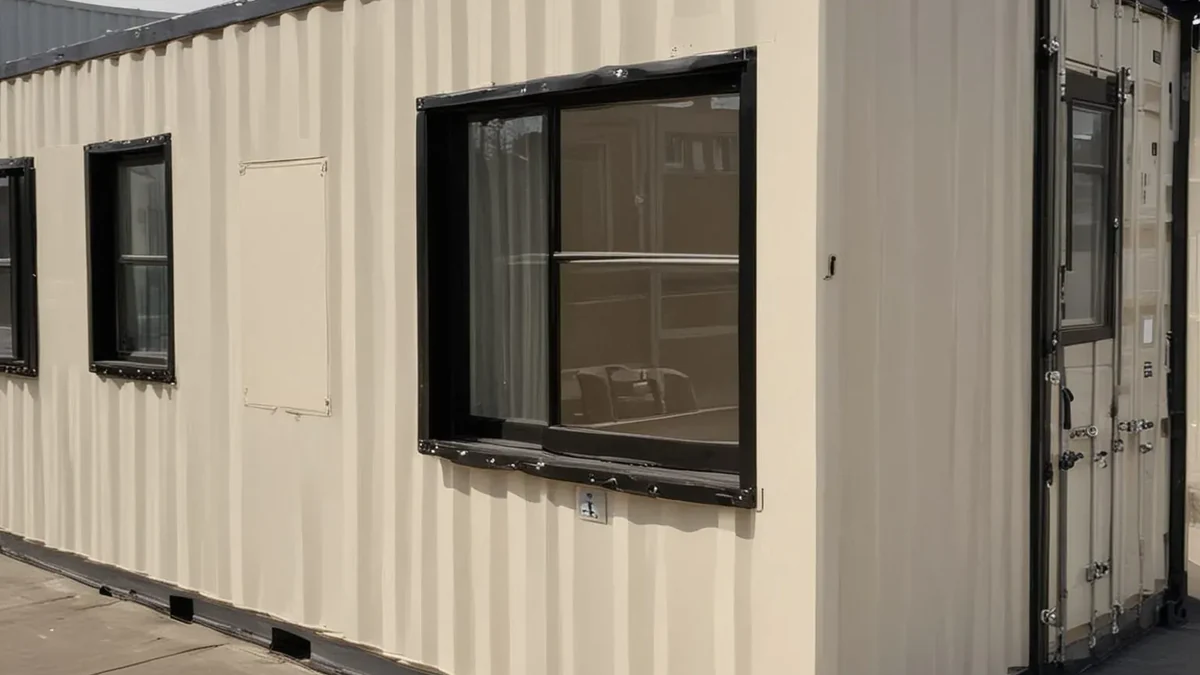 Container office with anti-corrosion coastal treatment for Taloja MIDC Mumbai