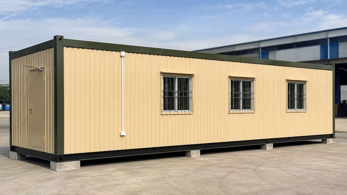 Multi-window steel porta cabin for factory security office at a Hosur SIPCOT unit