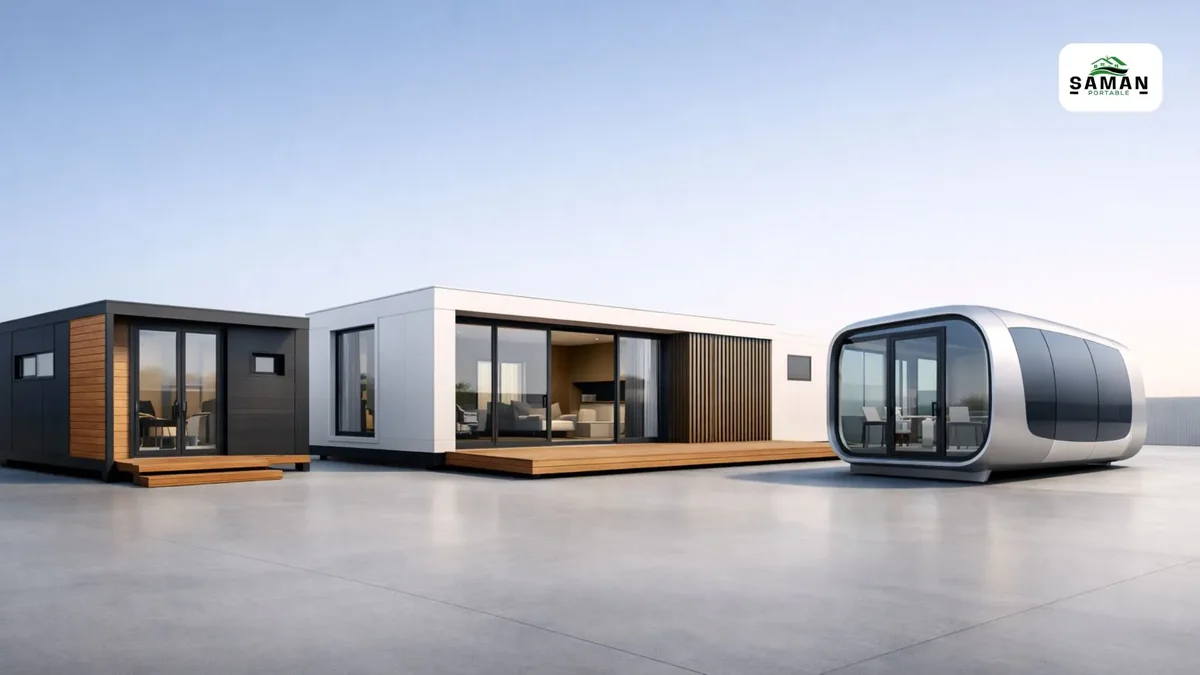 Range of SAMAN porta cabin types — office, site and modular units