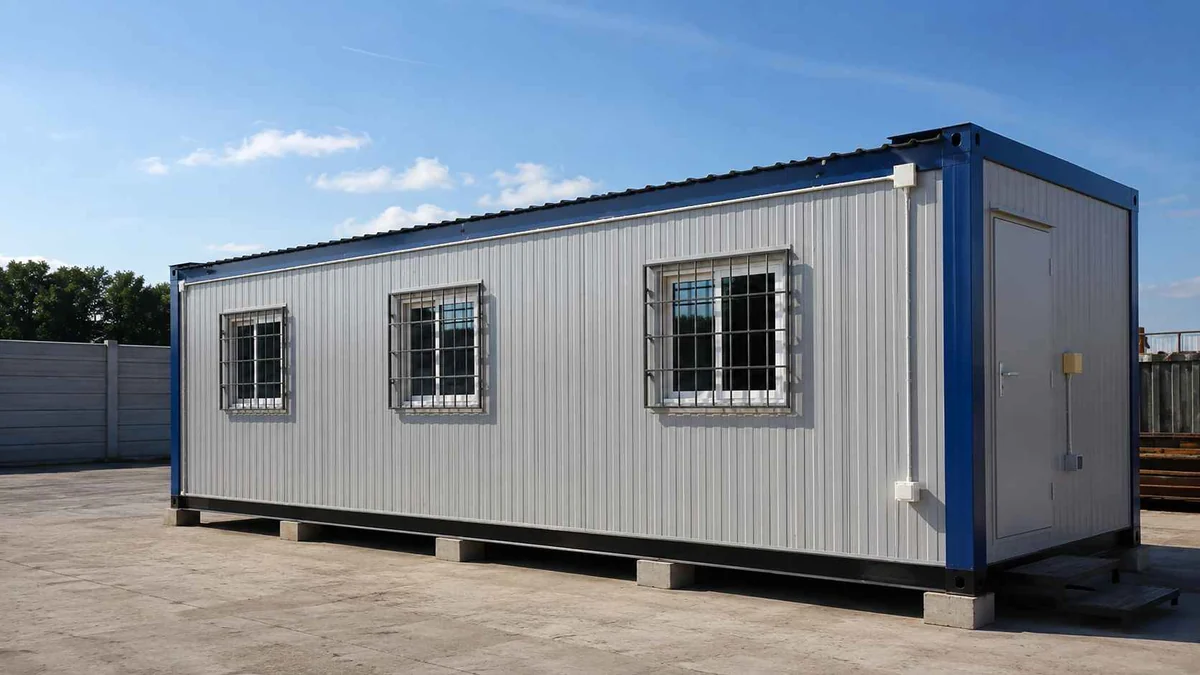 Steel portable cabin with PUF panels by SAMAN for a Faridabad site office