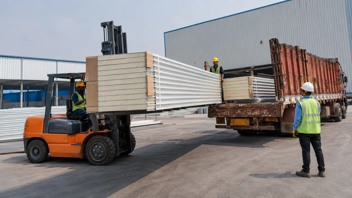 Glass wool panel bundles dispatched from the SAMAN factory Glass wool panel bundles dispatched from the SAMAN factory
