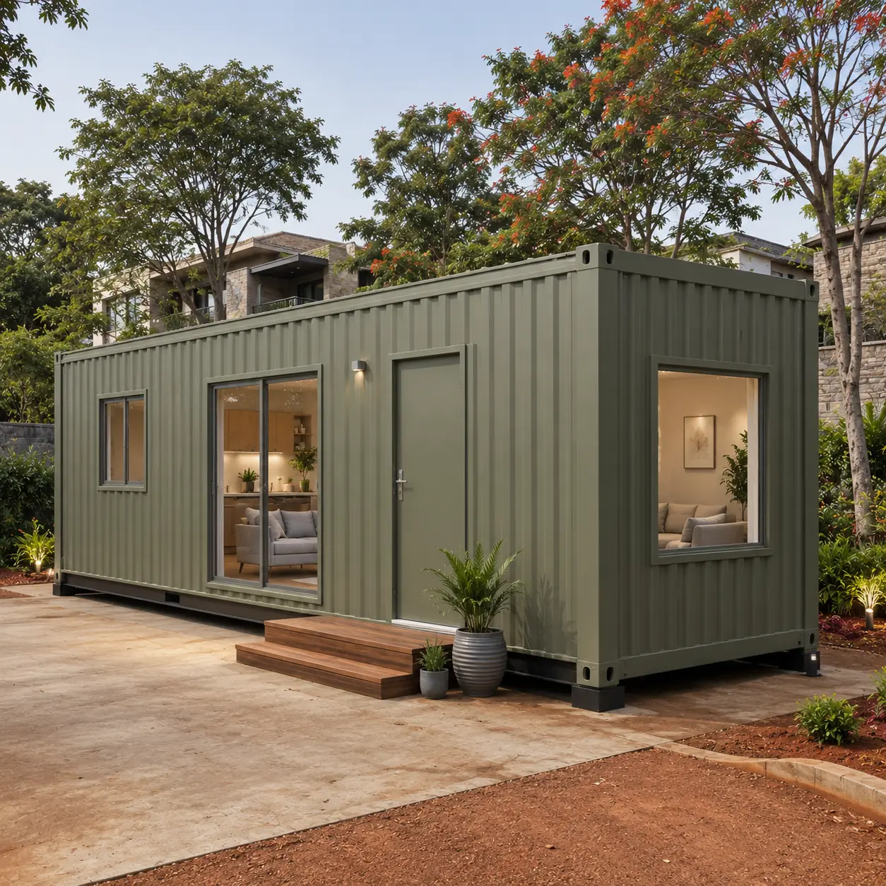 You may also like card for SAMAN 20 x 10 ft prefab container home, front-right three-quarter view