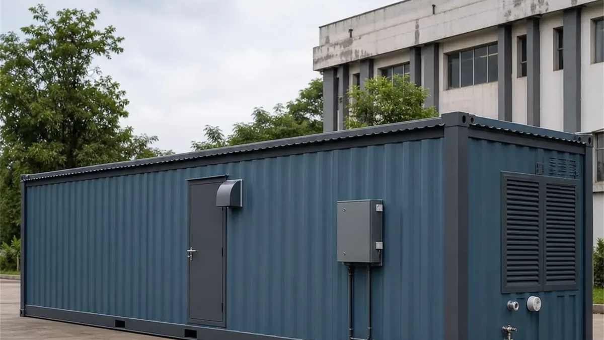 SAMAN food truck container 40x10x8.5 ft, rear right angled view, wide view