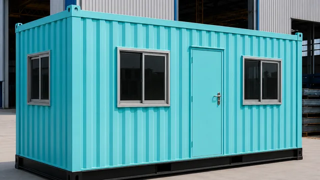 GI (Galvanized Iron) Porta Cabin by SAMAN — exterior view