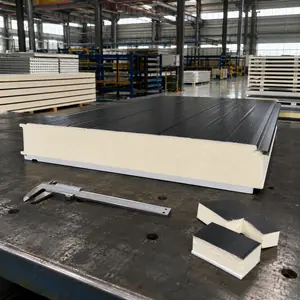 PIR panel cut section under quality inspection