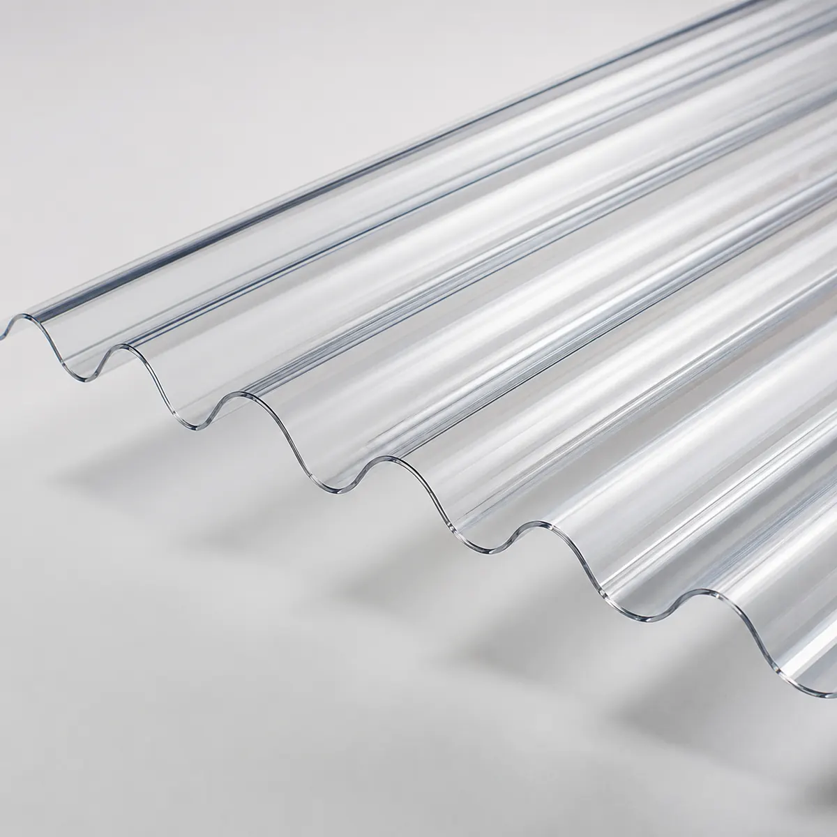 Corrugated polycarbonate roofing sheet profile section