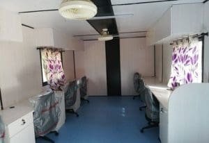 Interior of container office