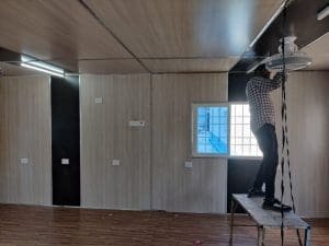 interior of porta cabin