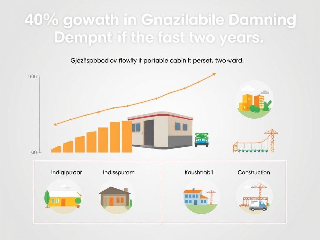 Chart showing growth of portable cabin demand in Ghaziabad Chart showing growth of portable cabin demand in Ghaziabad