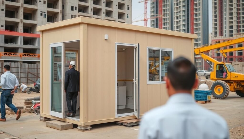 Construction site office cabin in Dwarka, West Delhi Construction site office cabin in Dwarka, West Delhi